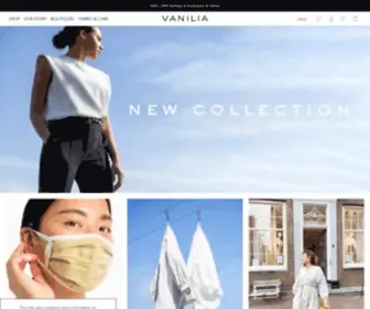 Vanilia.com(Official website and online shop) Screenshot
