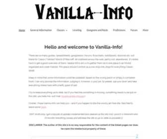 Vanilla-Info.com(Home) Screenshot