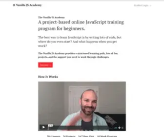Vanillajsacademy.com(Vanilla JS Academy) Screenshot