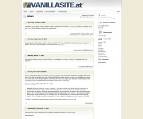 Vanillasite.at(News) Screenshot