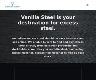 Vanillasteel.com(Vanilla Steel) Screenshot