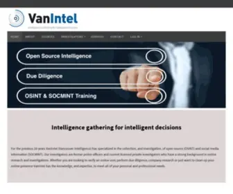 Vanintel.com(Intelligence gathering for intelligent decisions) Screenshot