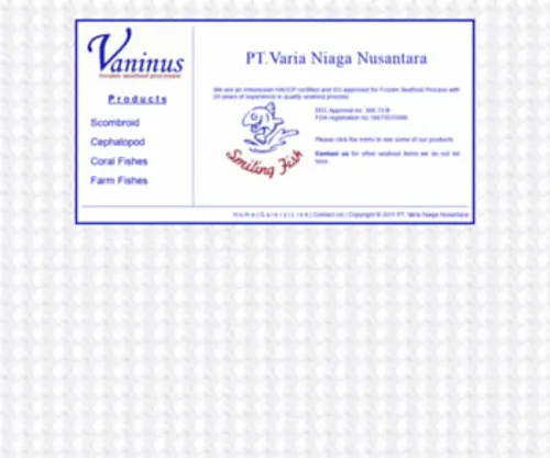 Vaninus.com(Varia Niaga Nusantara) Screenshot