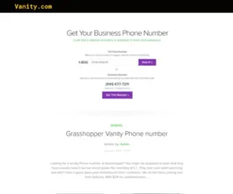 Vanity.com() Get 800 Toll) Screenshot