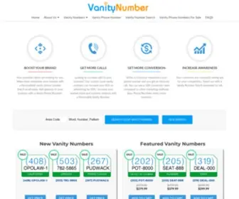 Vanitynumber.com(Vanity Number) Screenshot