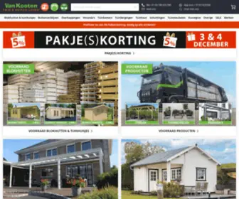 Vankootentuinmaterialen.nl(Marktleider in Blokhutten & Overkappingen) Screenshot