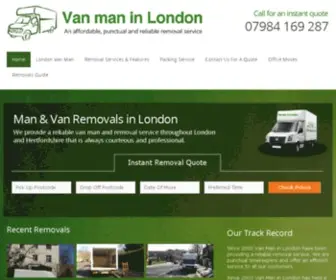 Vanmaninlondon.co.uk(Van Man in London and Hertfordshire Removals) Screenshot