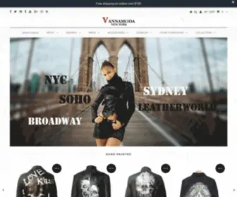 Vannamoda.com(Buy Handcrafted Designer Leather Jackets & Bags Online for Women & Men Buy Handcrafted Designer Leather Jackets & Bags Online for Women & Men) Screenshot