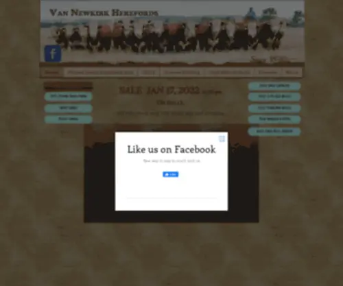 Vannewkirkherefords.com(Van Newkirk Herefords) Screenshot