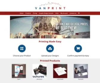 Vanprint.com(Vancouver Printing) Screenshot