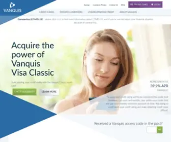 Vanquis.co.uk(Vanquis Bank Ltd) Screenshot