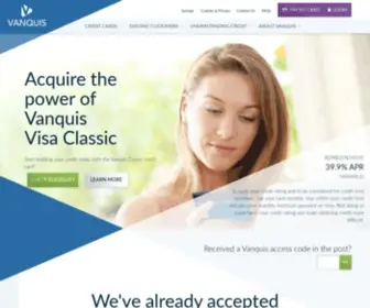 Vanquis.com(Vanquis Bank) Screenshot