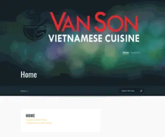 Vansoncuisine.ca(Van Son Vietnamese Calgary) Screenshot