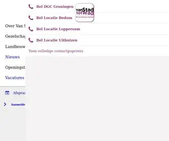 Vanstadtotwad.nl(Uw dierenarts in Groningen e.o) Screenshot