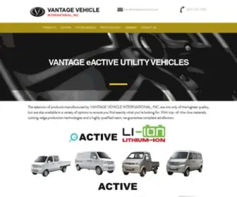 Vantagevehicle.com(Vantage Vehicle International) Screenshot