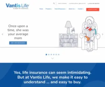 Vantislife.com(Vantis Life Insurance Company) Screenshot