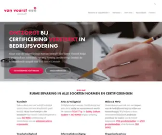 Vanvoorstconsult.nl(Van Voorst Consult ontzorgt en helpt bij certificering) Screenshot