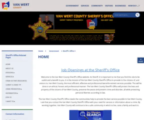 Vanwertcountysheriff.com(Van Wert County Sheriff) Screenshot