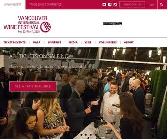 Vanwinefest.ca(Vancouver International Wine Festival) Screenshot