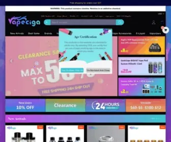 Vapeciga.com(Vapeciga Online Shop) Screenshot