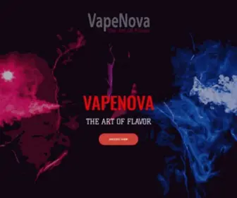 Vapenova.com(The art of flavor) Screenshot