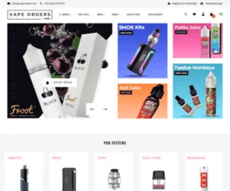 Vapeorders.com(Wholesale E Liquid UK) Screenshot