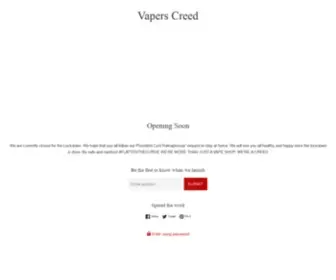 Vaperscreed.co.za(Vapers Creed) Screenshot