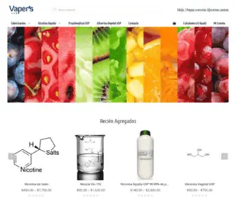 Vaperslab.com(Saborizantes, Nicotina líquida, Glicerina Vegetal y Propilenglicol) Screenshot