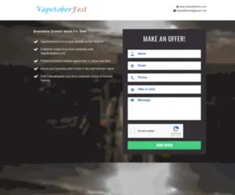 Vapetoberfest.com(Domain name is for sale) Screenshot