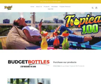 Vapetropical100.com(Tropical 100 Vape E) Screenshot