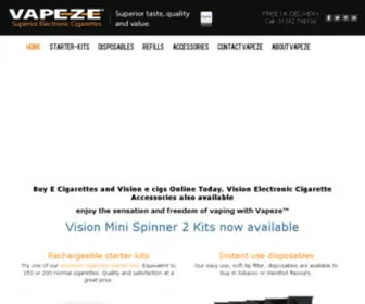 Vapeze.co.uk(Buy E Cigarettes Online) Screenshot