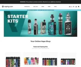 Vaping.com(The home of vaping online. Everything you need to know) Screenshot
