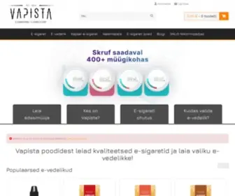 Vapista.ee(E-sigaretid, e-vedelikud, vape, SNUS nikotiinipadjad) Screenshot