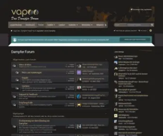 Vapoo.de(Dampfer Forum für Anfänger und Fortgeschrittene) Screenshot