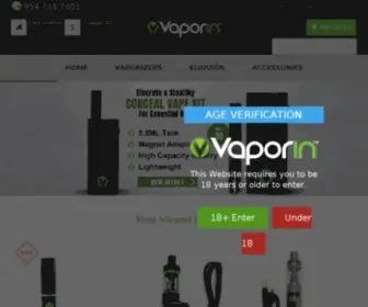 Vaporin.com(Vaporin E) Screenshot