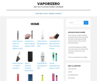 Vaporizero.com(Helping you Pick the Best Vaporizer) Screenshot