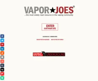 Vaporjoes.com(The electronic cigarette and vaping deals site) Screenshot