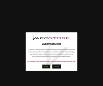 Vapostore.com(Cigarette electronique) Screenshot