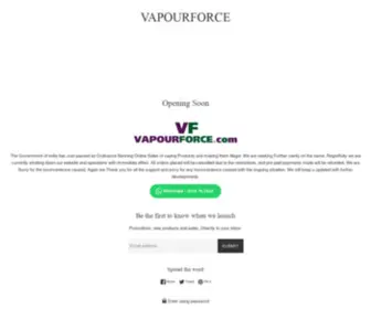 Vapourforce.com(Create an Ecommerce Website and Sell Online) Screenshot