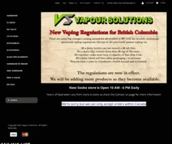 Vapoursolutions.com(Vapour Solutions) Screenshot