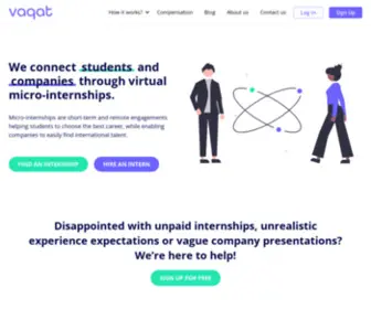 Vaqat.com(On-demand micro-internship platform) Screenshot