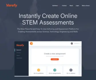 Varafy.com(Create Online STEM Assessments) Screenshot