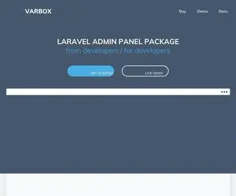 Varbox.io(The Laravel Admin Panel Package) Screenshot