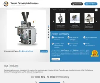 Vardaanpackingmachines.com(Vardaan Packaging & Automations) Screenshot