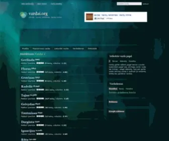 Vardai.org(Vardų reikšmės) Screenshot