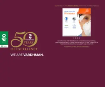 Vardhman.com(Vardhman group of companies) Screenshot