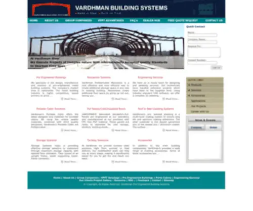 Vardhmanpeb.com(Vardhman PRE ENGINEERED BUILDINGS) Screenshot