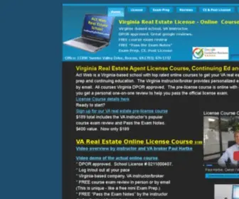 Varealtyschool.com(The Approved Virginia Online License Course) Screenshot