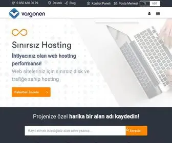 Vargonen.com(Türkiye'nin Lider Bulut Servis Sağlayıcısı) Screenshot