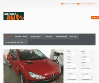 Varianteauto.ro(Anunturi auto prin . este primul site dedicat variantelor auto) Screenshot